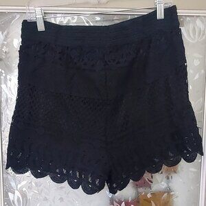 Black Lace Shorts - Size Large